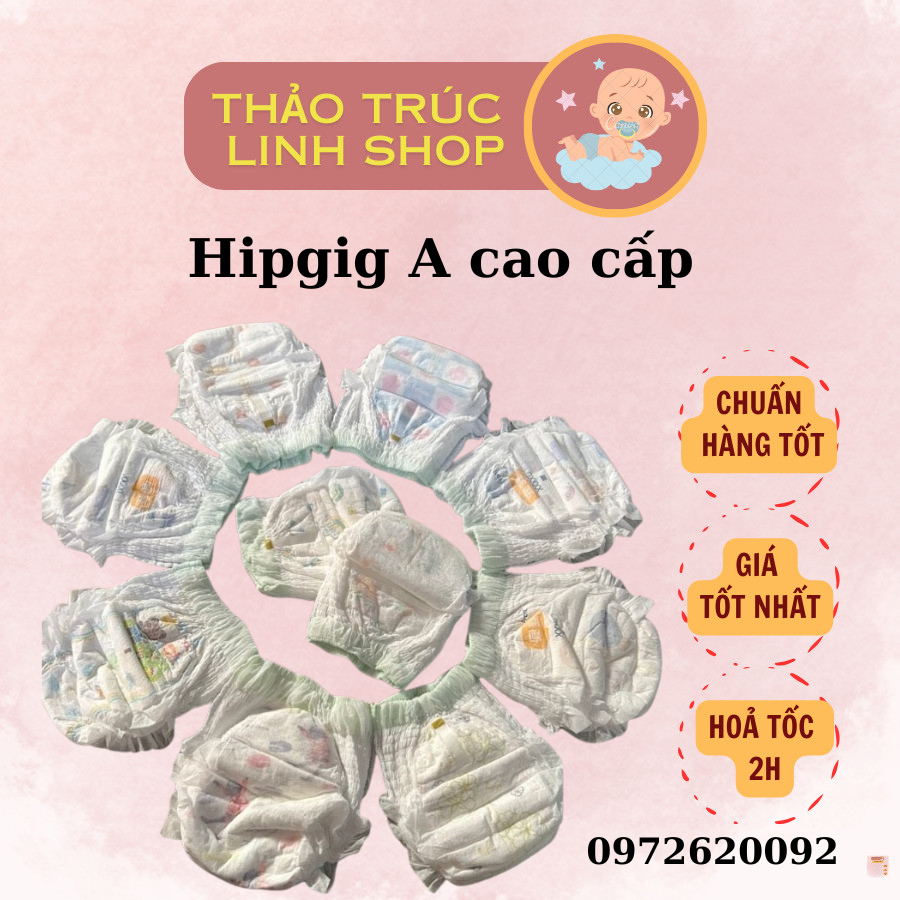 ( Bao lỗi) 100 Miếng Bỉm DÁN/Quần HIPGIG A Phiên CAO Cấp Đủ Size S/M/L/XL/2XL/3XL