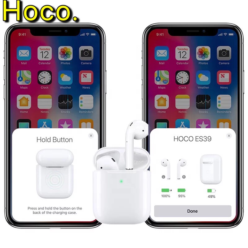 Tai nghe bluetooth Hoco Es39 định vị đổi tên chính hãng có tặng kèm case