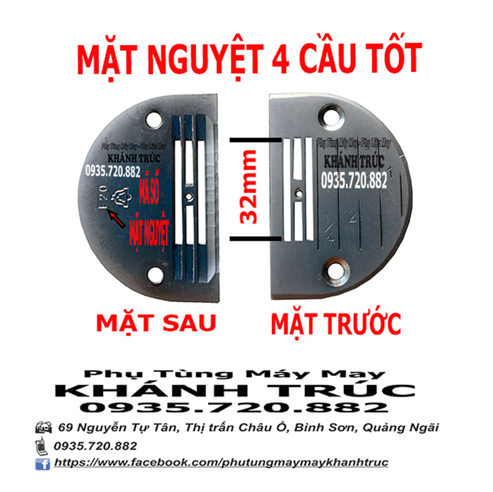 Mặt nguyệt 4 cầu tốt ĐÀI LOAN máy may công nghiệp 1kim