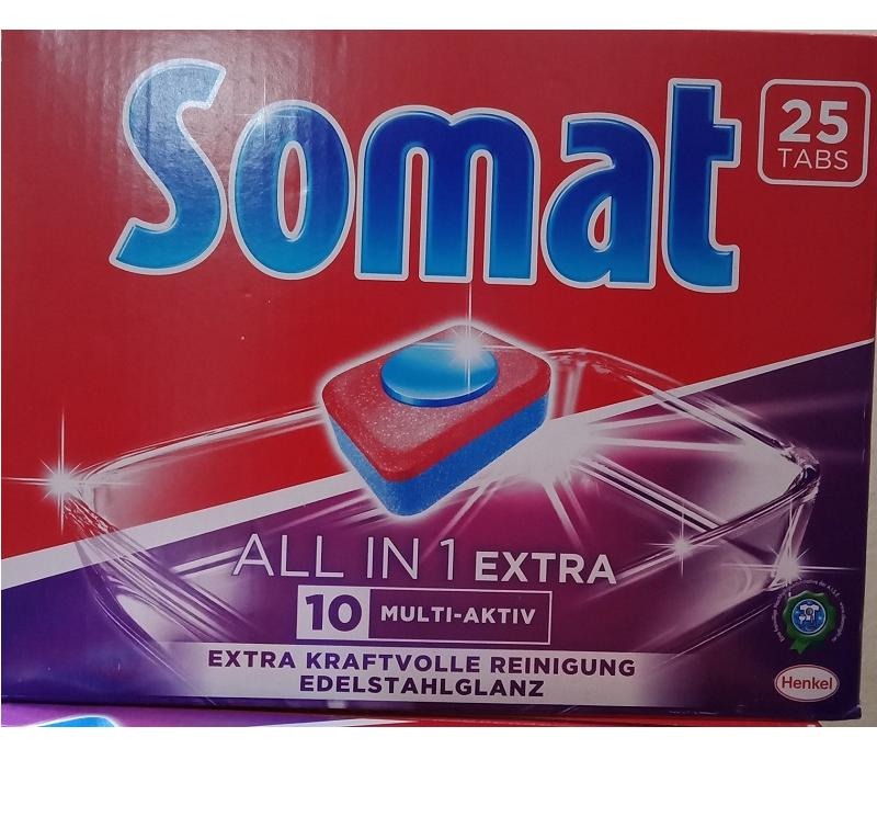 Combo 2 hôp viên rửa bát Somat  10 trong 1 mẫu mới 2019 ( tặng que thử nước cứng ) td Alio , Finish