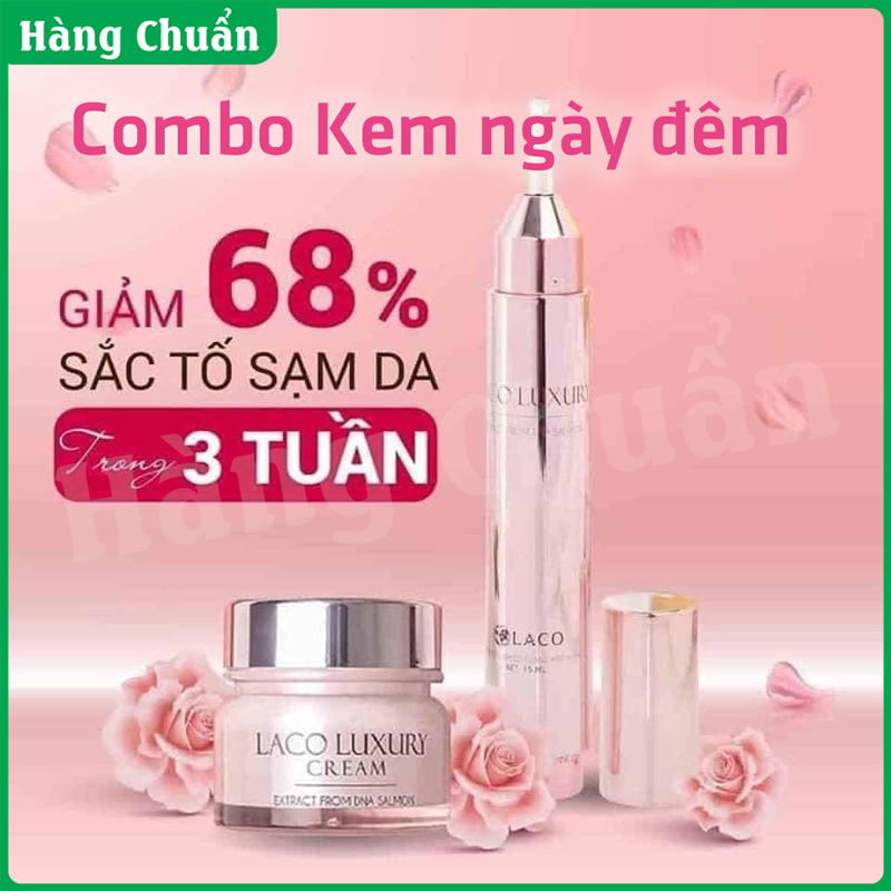 Hàng Chuẩn - Combo Kem ngày Laco + Kem đêm Laco - Giảm 68% sắc tố sạm da trong 3 tuần - Dưỡng trắng khóa ẩm giảm thâm nám giúp đều màu da, se khít lỗ chân lông, nâng tông tone ngay sau khi sử dụng