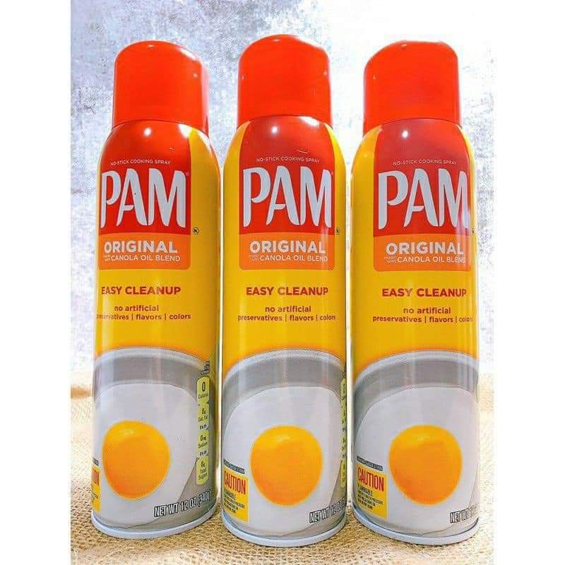 Dầu ăn kiêng Pam không calo xịt được 1200 lần dùng để nấu ăn ăn kiêng giảm cân.