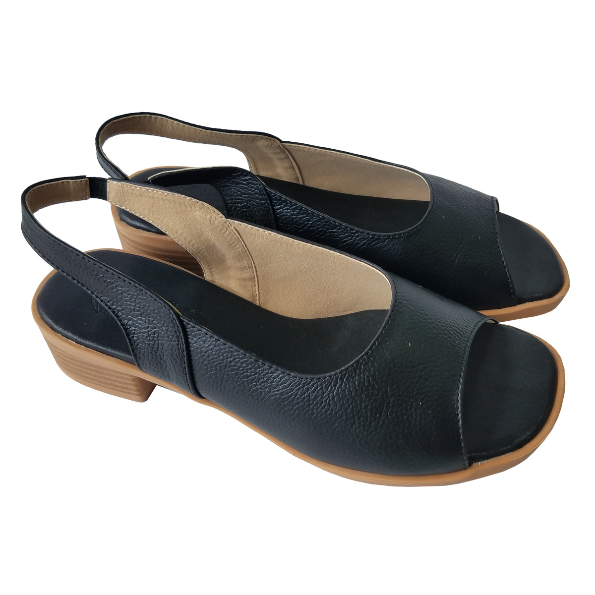 Giày sandal cao gót nữ bigben da bò thật cao 4 phân cg143