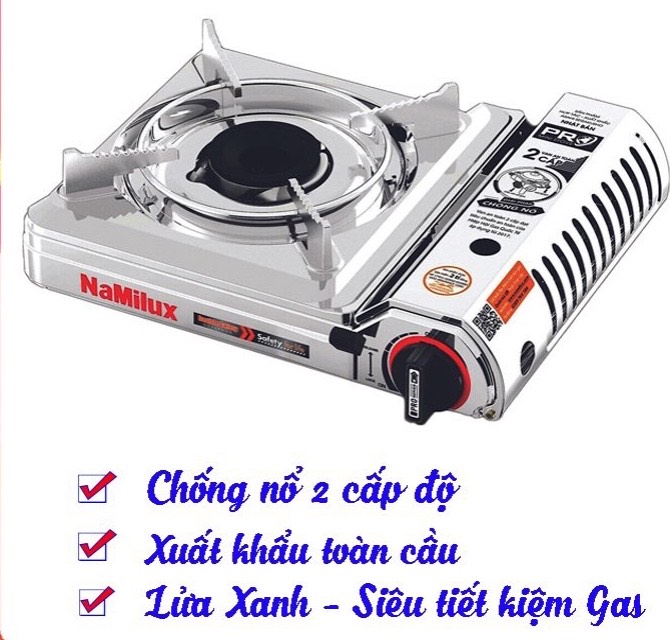 Bếp ga mini Namilux - Chống cháy nổ - Toàn thân bằng inox
