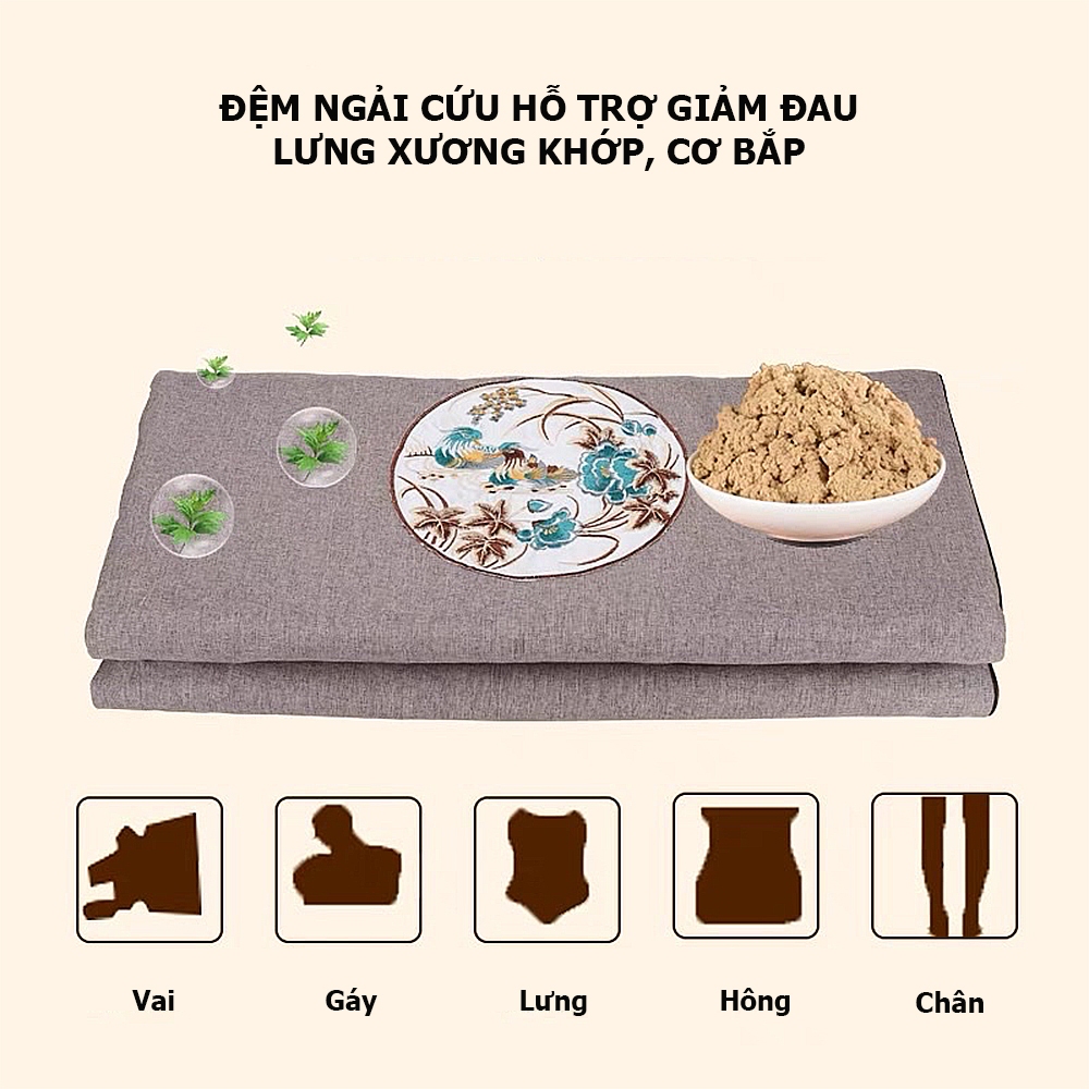 ( MẪU MỚI ) Thảm Chườm Ấm Ngải Cứu Đông Y Trung Hoa - Hàng Loại 1 Cao Cấp