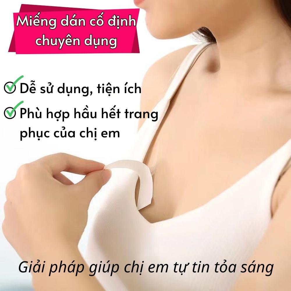 Băng keo dán 2 mặt trong suốt cố định áo, đầm 2 dây, cúc áo chống trượt. Miếng dán cố định quần áo c