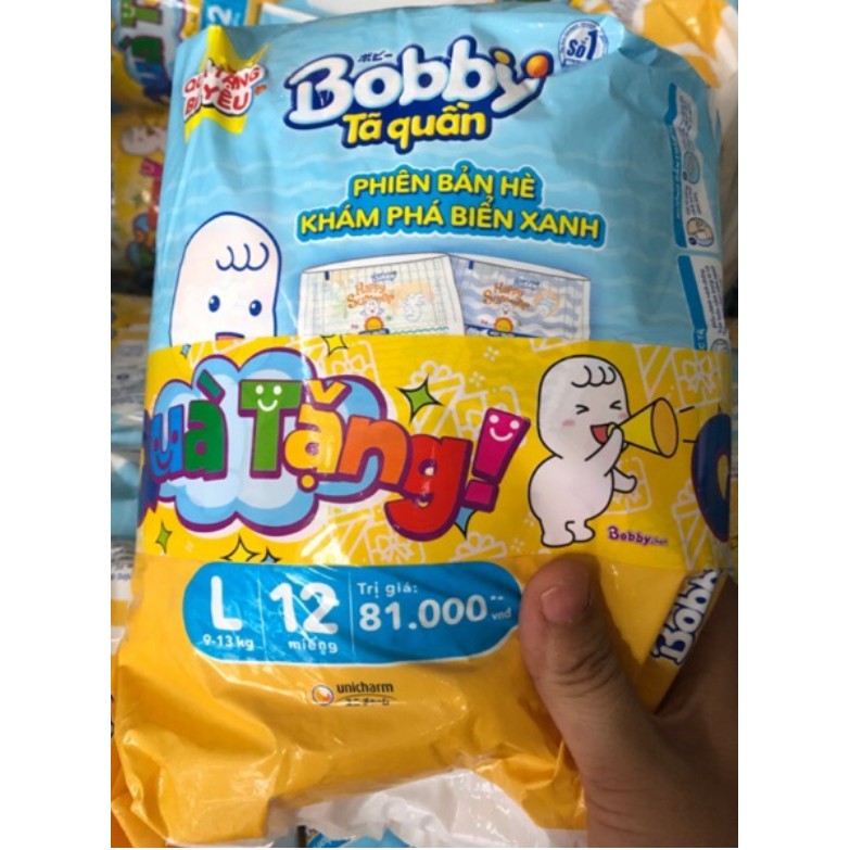 Tã quần bobby size m12/l12/xl12