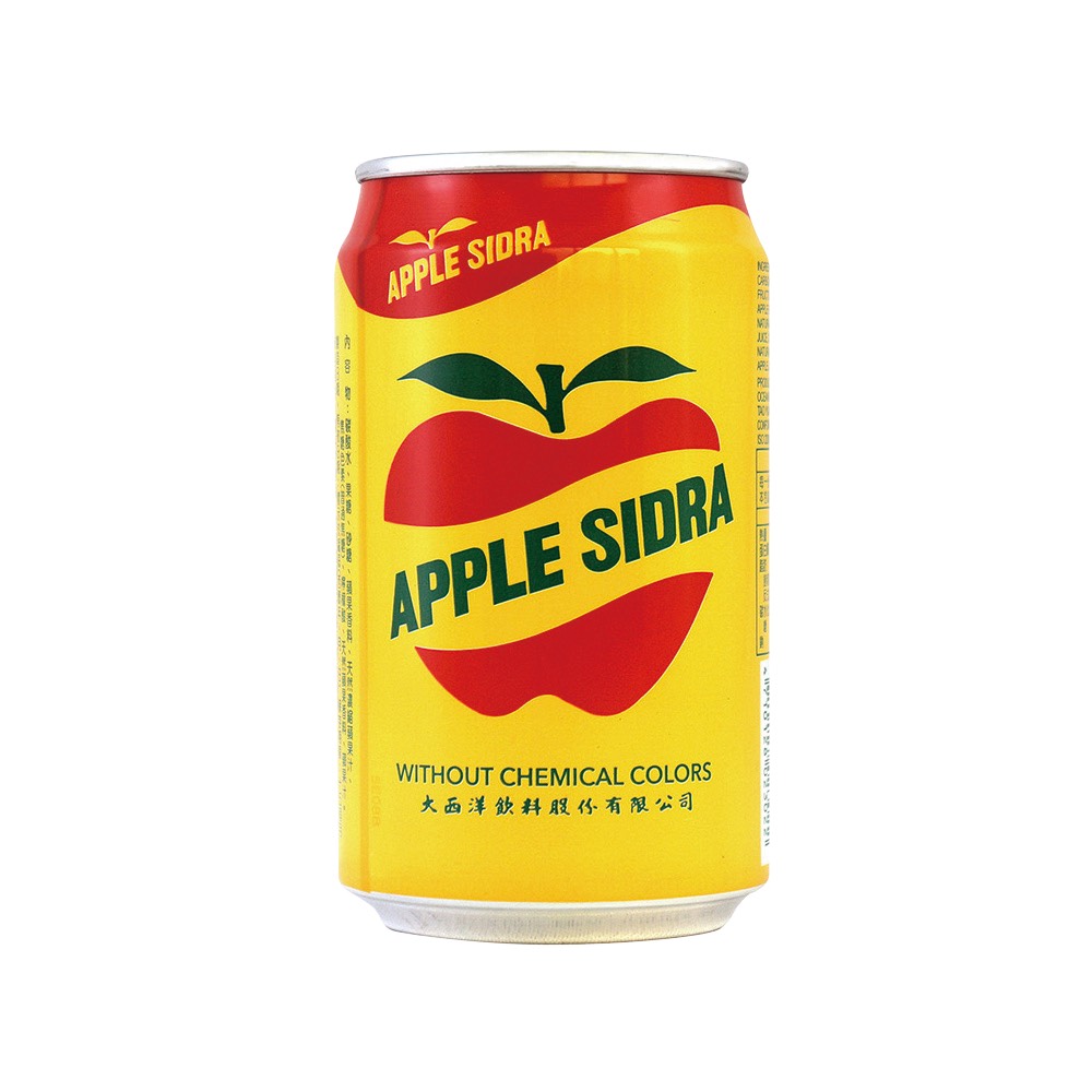 Nước uống có ga nhập khẩu Đài Loan - Nước uống soda táo Apple Sidra 330ml