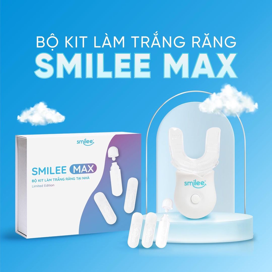 Kit Tẩy Trắng Răng Smilee, Làm Trắng Răng Tại Nhà Chuẩn Nha Khoa Mỹ, An Toàn, Hiệu Quả, Không Gây Ê Buốt - Vistyle