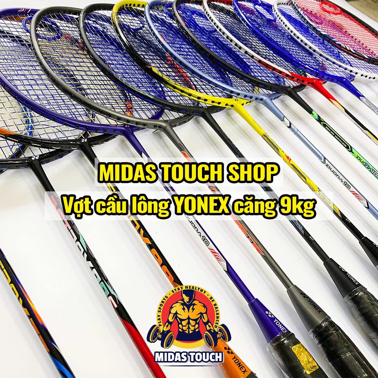 1 Chiếc Vợt cầu lông YONEX Khung Crom Cacbon Cứng Cáp Bèn Nhẹ, Lực Căng Dây 9kg - Tặng Kèm 1 Quấn Cán + Kèm Túi Đựng Vợt Cao Cấp Yonex
