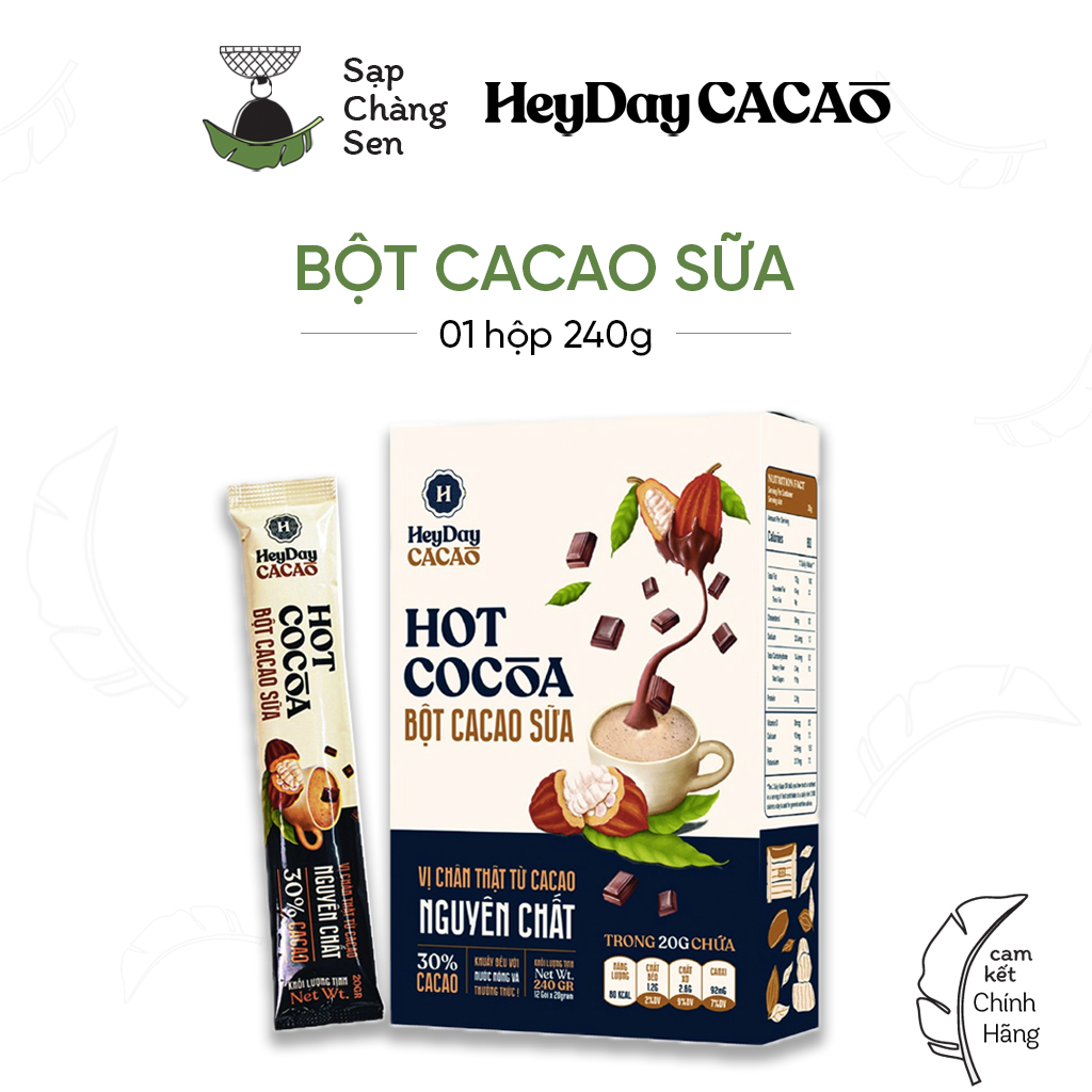 Bột ca cao sữa - 240g | hot cocoa, sữa dừa