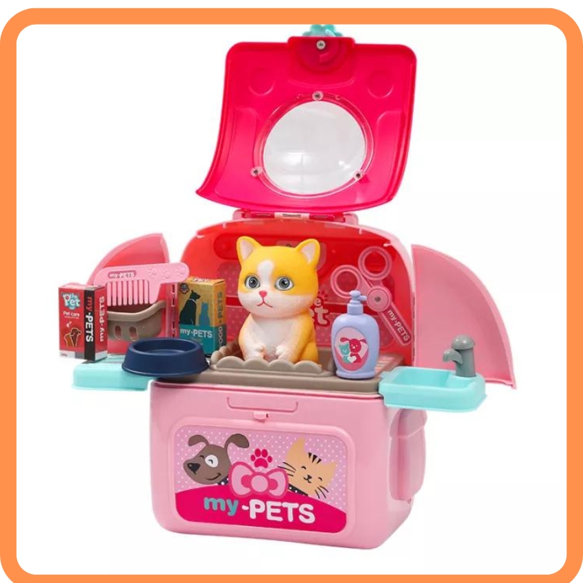 Balo đồ chơi chăm sóc thú cưng cho bé, đồ chơi trí tuệ,balo mini, balo thú cưng - Beekids