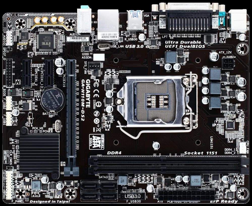 Bo mạch chủ máy tính bàn gigabyte h110m-ds2, h110m-a... bảo hành 2 tháng