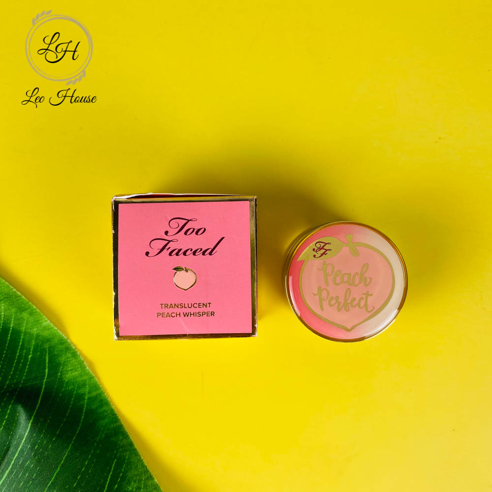 Phấn phủ đào mini Too Faced Peach Perfect Matifying Loose Setting Powder - Hút dầu tự nhiên mềm mịn