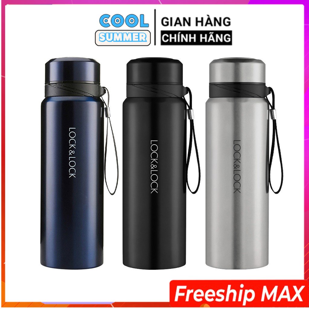 Bình giữ nhiệt lock&lock 800ml lhc6180 vacuum bottle – bình pha trà lock&lock hàng chính hãng có khay lọc
