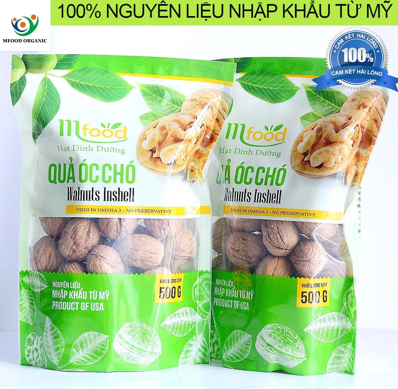 Túi 500gram hạt óc chó vàng mỹ - thương hiệu mfood