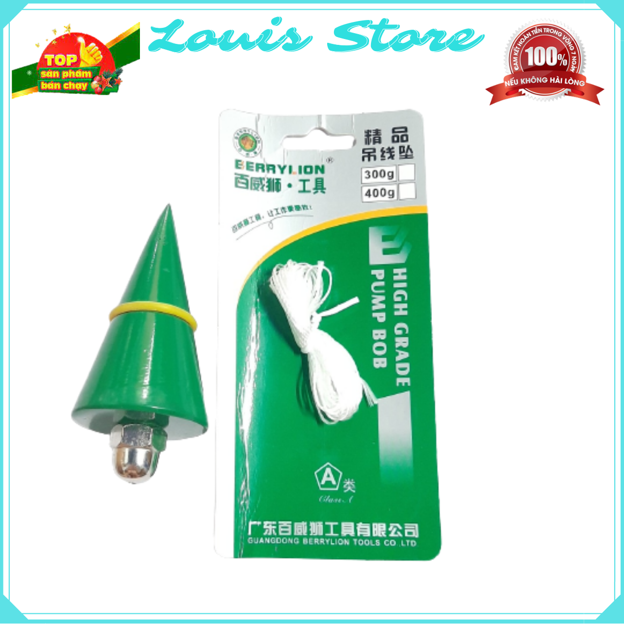 Quả dọi thăng bằng hiệu berrylion - nhiều kích cỡ 300g - quả dọi lập lòn - cân chỉnh hiệu quả