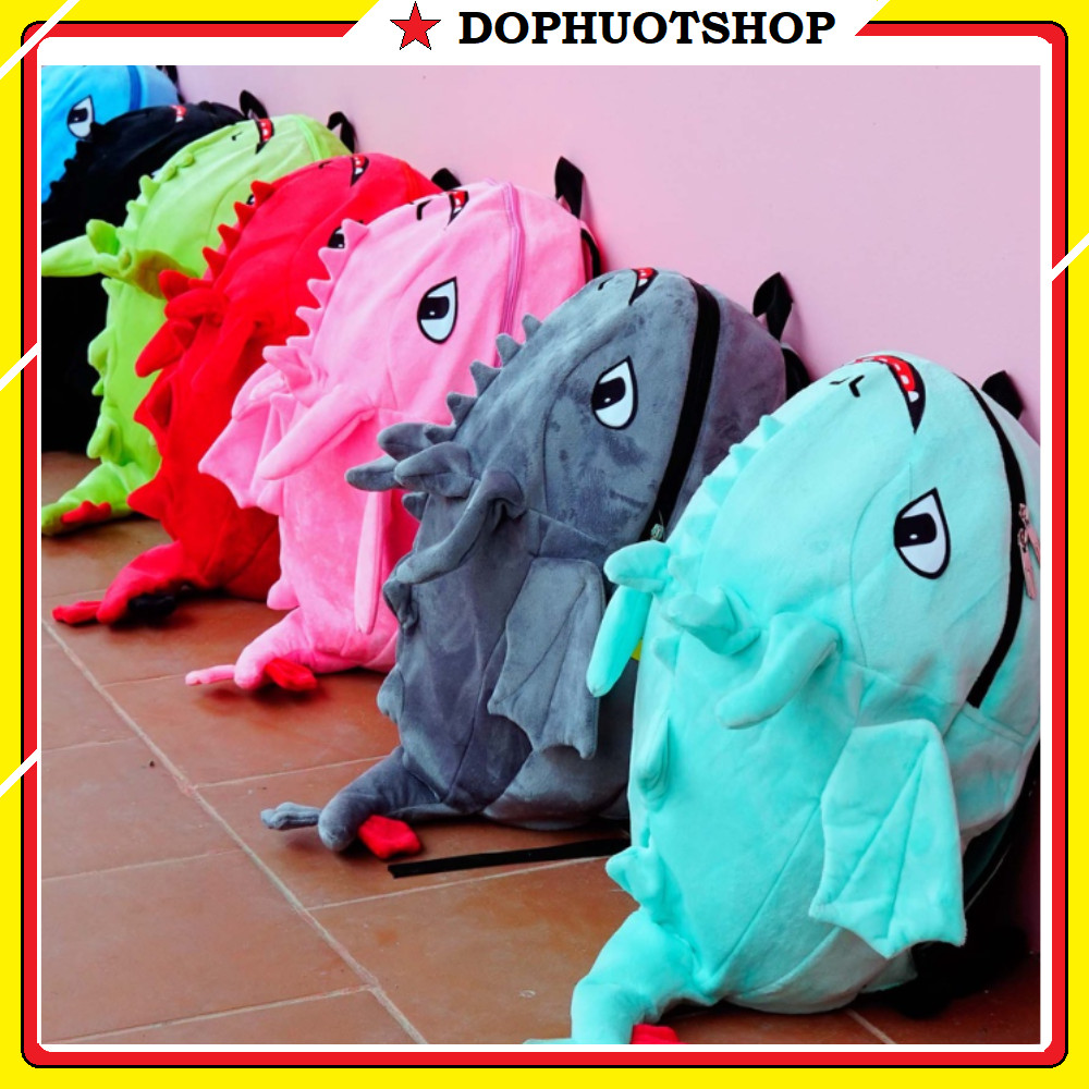 Balo rồng răng sún vải nhung mịn siêu cute