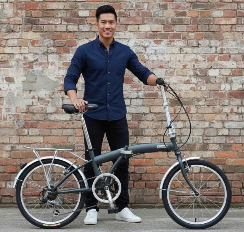  Xe Đạp Gấp tiêu chuẩn xuất Nhật Satako Yavit size 20- HÀNG NHẬP KHẨU CHÍNH HÃNG 