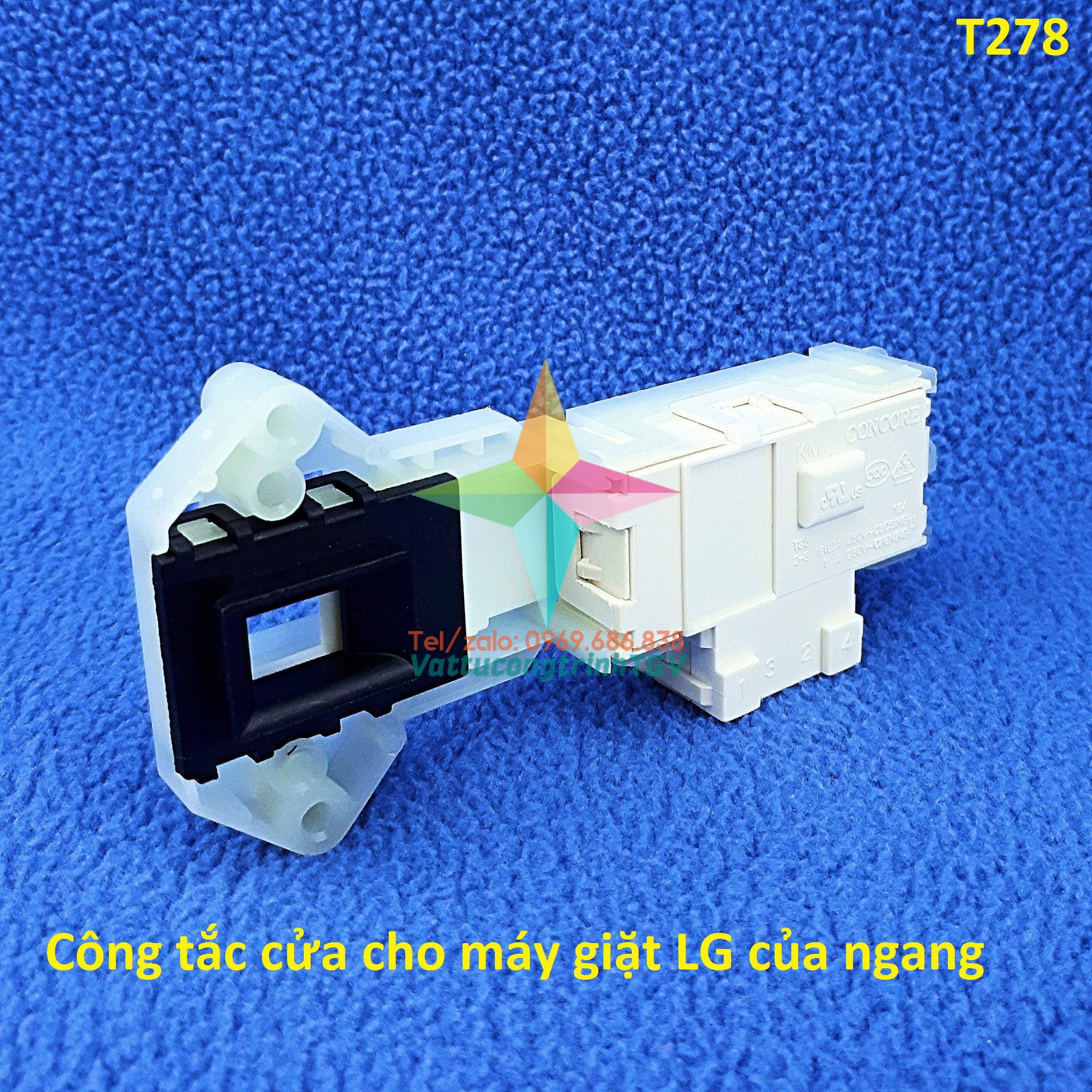 Công tắc cửa máy giặt LG cửa ngang loại dài - 3 chân
