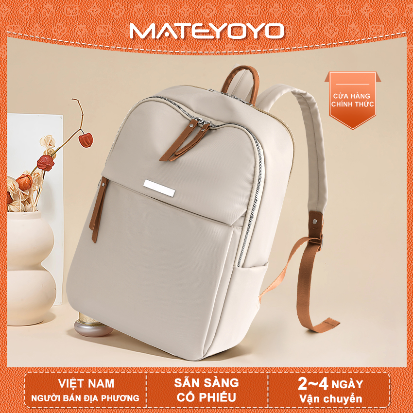 Mateyoyo ba lô nữ ba lô đi học hàn quốc ba lô nữ thời trang đơn giản đơn giản túi học sinh ba lô laptop nhẹ ba lô chống trộm