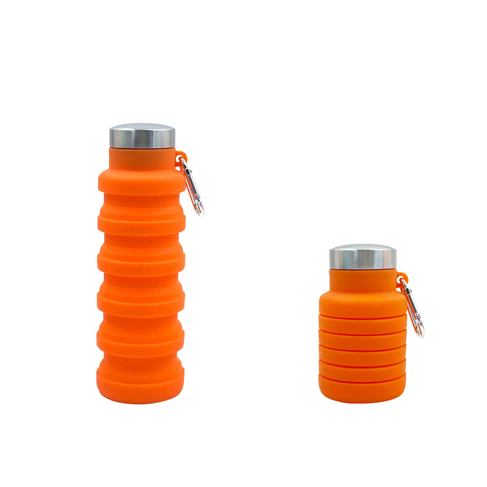 Bình Nước Gym Gấp Gọn Silicon 700ml Cao Cấp Cầm Tay Thông Minh Dễ Mang Đi Du Lịch Dã Ngoại - 9