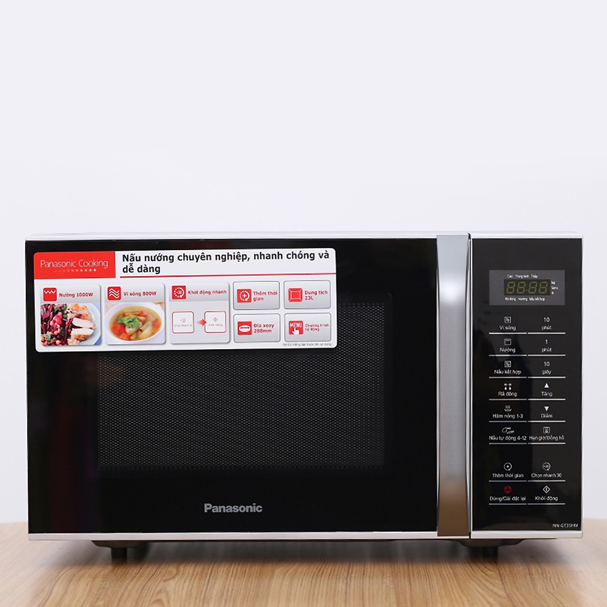Lò vi sóng panasonic nn-gt35hmyue - trắng đen - hàng chính hãng