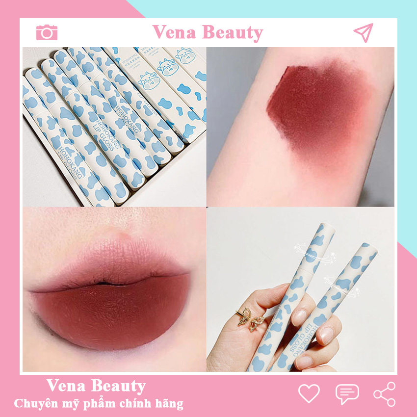 [HOT TIKTOK] Son môi HohoKang bò sữa nội địa trung dành cho học sinh giá rẻ lì dưỡng môi Vena Beauty