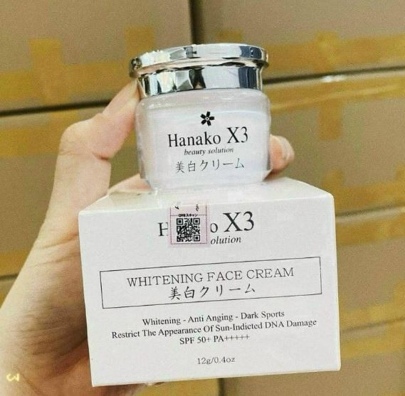 SALE SỐC CHỈ MỘT NGÀY Kem Face Hanako X3 Nhật Bản Dưỡng Trắng Da Hũ 12g