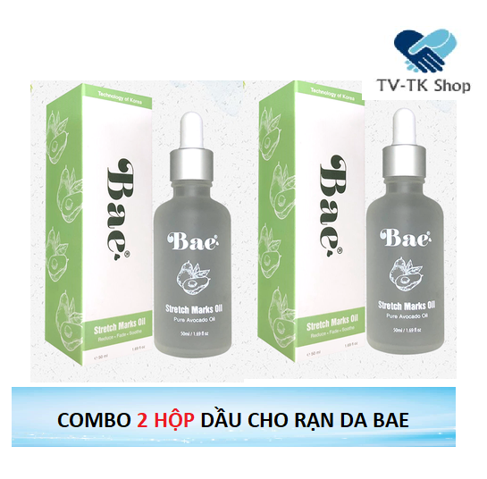 Bộ 2 dầu xóa rạn da sau sinh bae 50ml - mẫu mới