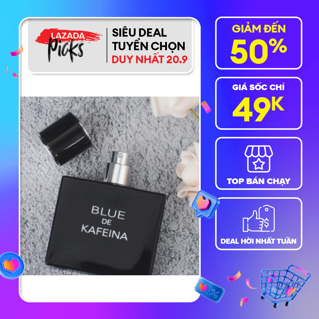 Nước hoa nam thơm lâu, nước hoa nam blue de KAFEINA thời thượng, nước hoa nam hương thơm quyễn rũ, đẳng cấp phái mạnh Hieuclock