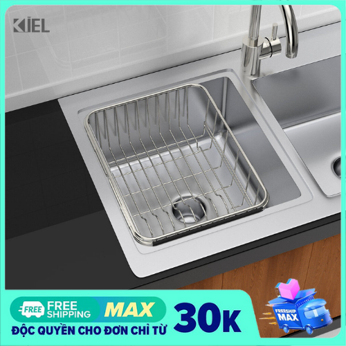 Khay Inox 304 đựng đĩa chén trái cây gác lên bồn rửa chén size lớn tùy chỉnh kích thước