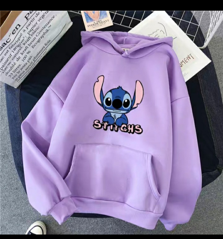 Áo hoodie stitch chất nỉ bông dày siêu ấm 65