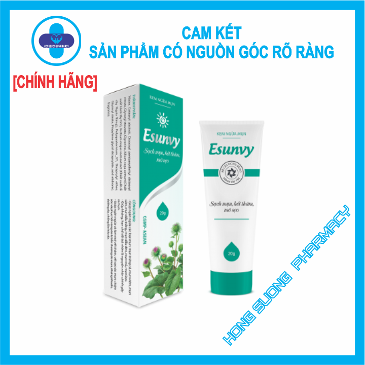 Kem ngừa mụn Esunvy - Sạch mụn, Hết thâm, Mờ sẹo