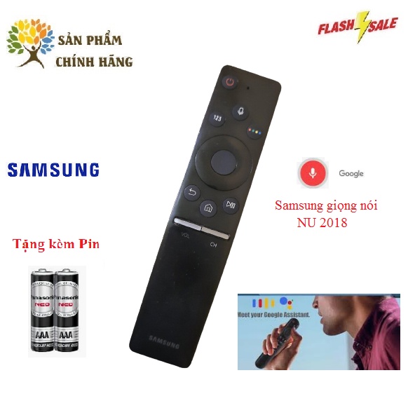 [Free_ship]_ Remote Điều khiển tivi Samsung giọng nói NU 2018 - Hàng chính hãng Made in Viet Nam bóc máy mới 95%