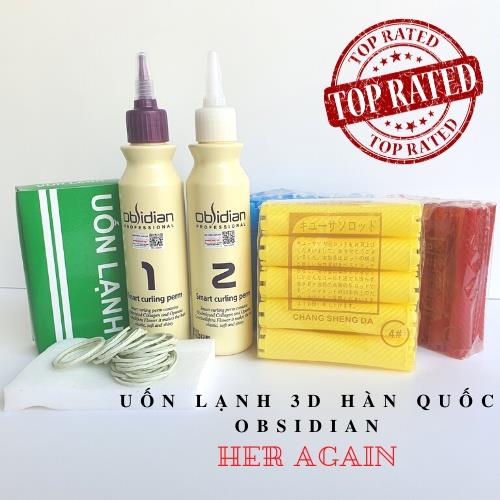 🛑tặng giấy uốn chun🛑 thuốc uốn lạnh tóc 3d obsidian 120ml- uốn lạnh tạo sóng bồng bềnh và trục uốn xoăn