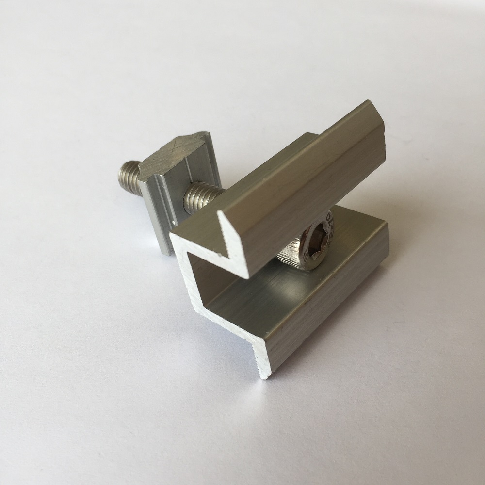 Kẹp giữa chữ U cố định 2 tấm pin năng lượng mặt trời GIVASOLAR [10 BỘ]