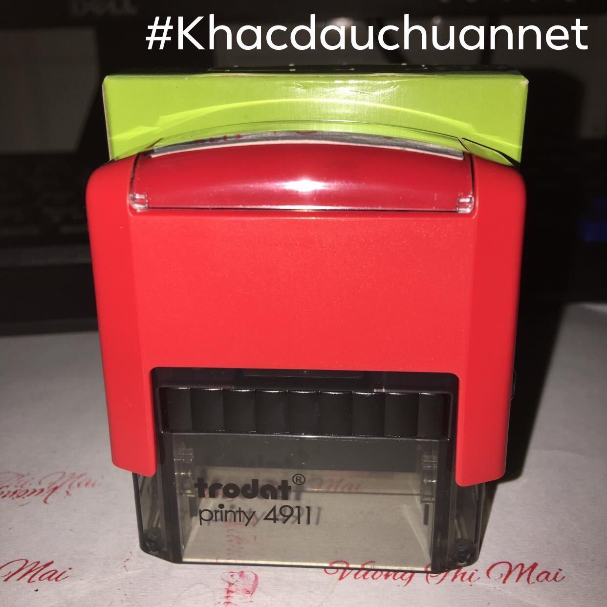 Dấu mộc tên, chức danh - Dấu 1-2 dòng - TDStamp T214 (14x38mm)