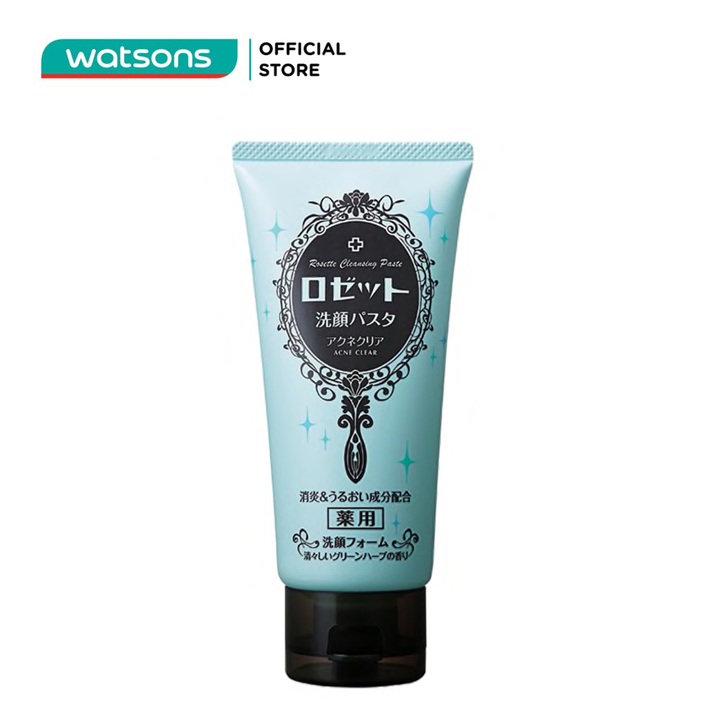 Sữa rửa mặt rosette face wash pasta acne clear 120g
