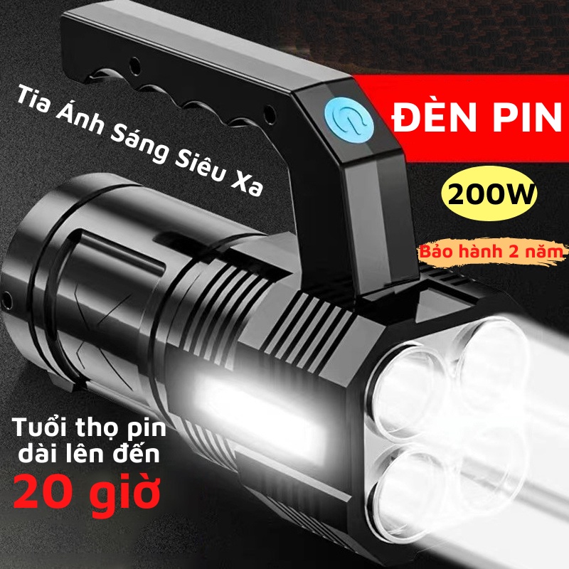Đèn pin cầm tay đèn pin mini siêu sáng với cổng sạc usb cao cấp asaki official