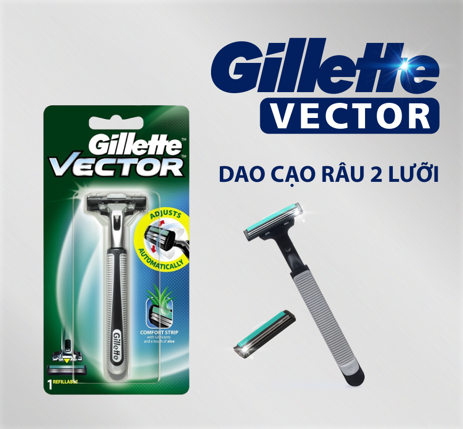 Dao cạo râu 2 lưỡi Gillette Vector
