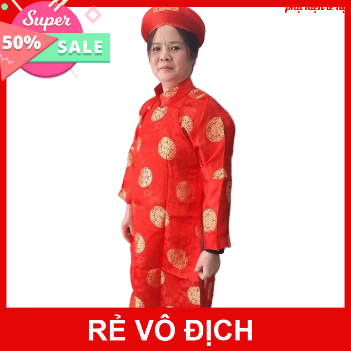 Combo trọn bộ khăn xếp, áo, quần, gấm thượng hải. mừng thọ, lễ hội hàng xịn