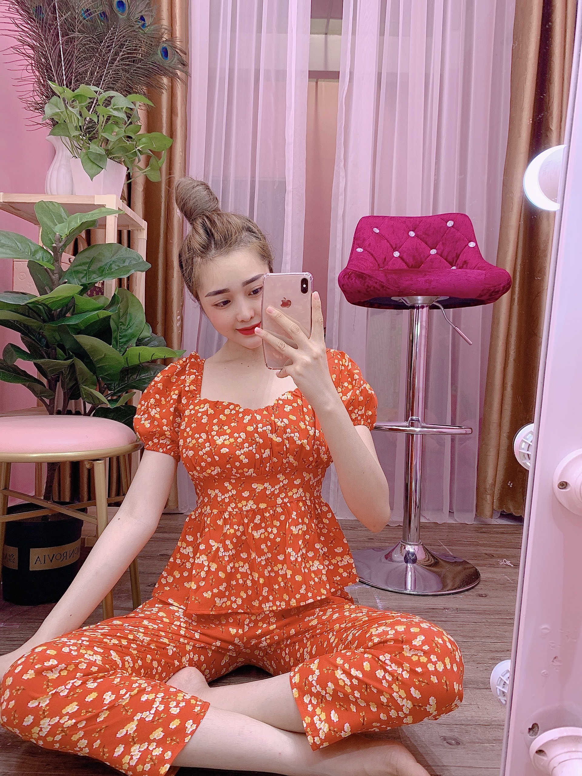 đồ bộ nữ mặc nhà tiểu thư satin lụa thái - [MIỄN PHÍ SHIP] [Giá niêm yết là giá của 1 áo]