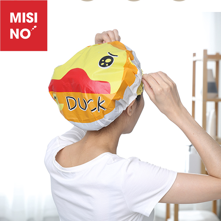 Mũ chụp đầu ủ tóc và tắm MISINO cao cấp, mũ đội đầu khi tắm, mũ chống ướt tóc