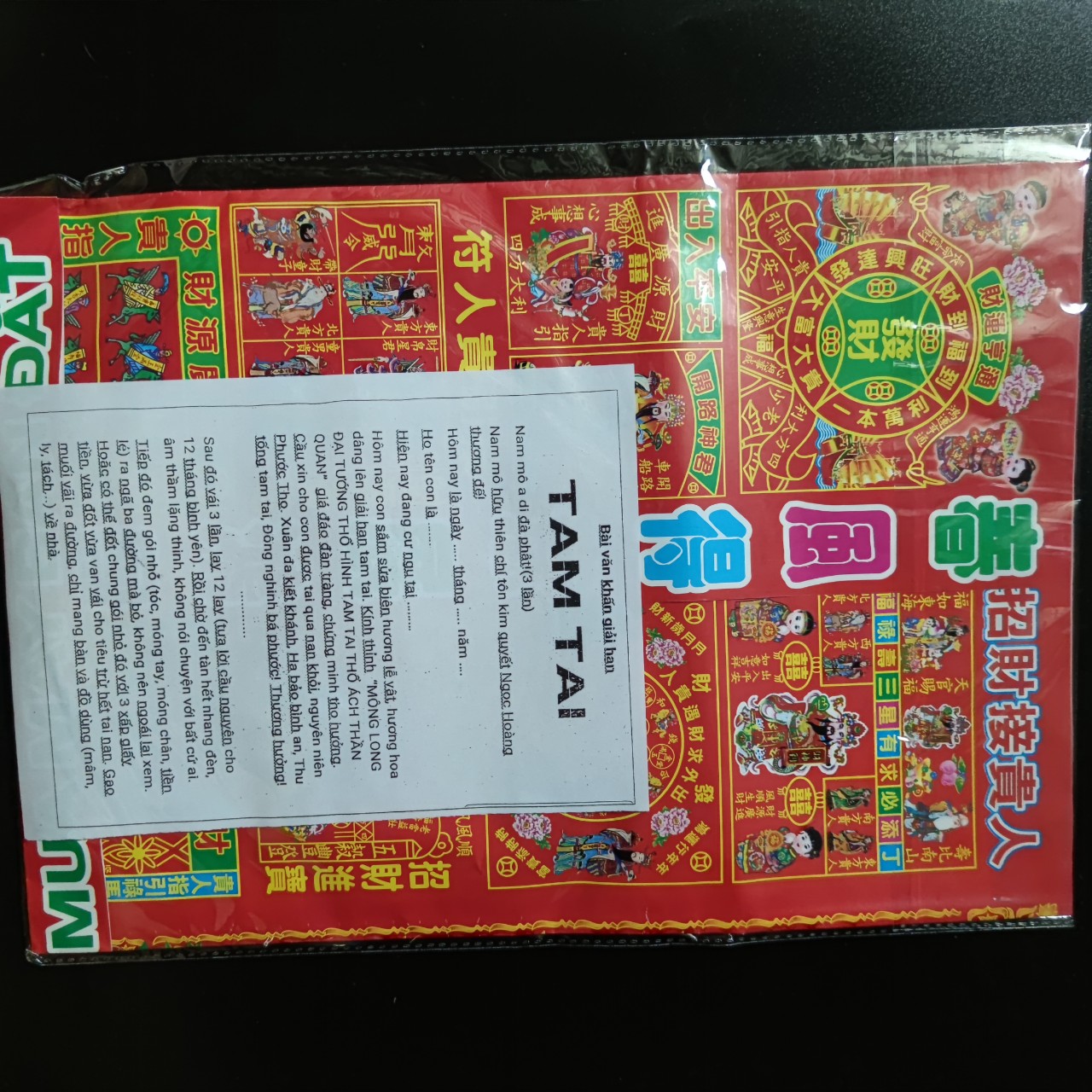 Phần cúng TAM TAI giải vận xui
