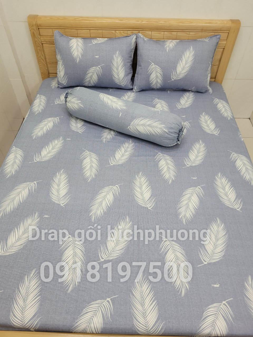 [HCM]Bộ Drap+áo gối 100% vải Cotton Thắng Lợi { 4 MÓN }chuẩn logo khách nhé