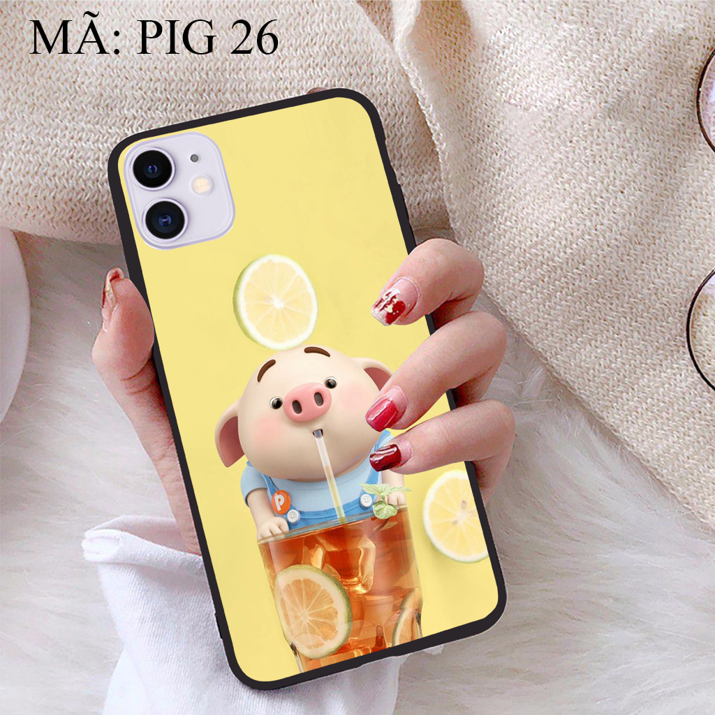 [HCM]Ốp lưng iCase dành cho iPhone 11 viền dẻo TPU BST Pig Cute