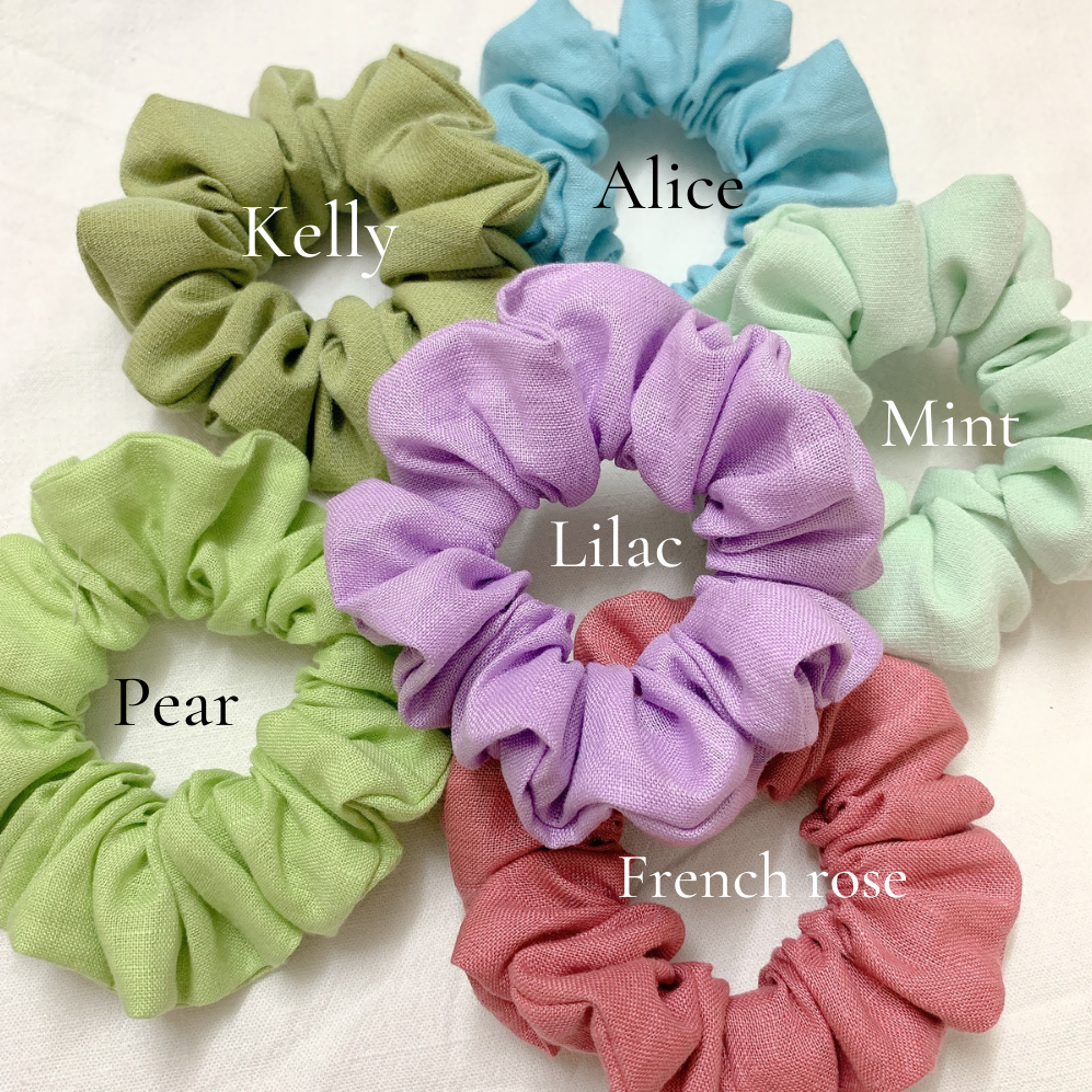 Scrunchies cột tóc vải linen nhiều màu | scrunchies.intown