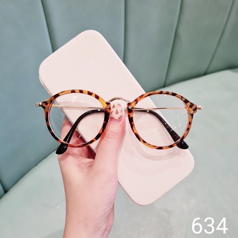 MẮT KÍNH GỌNG CẬN KIM LOẠI FORM TRÒN 547 MẮT MÈO THỜI TRANG