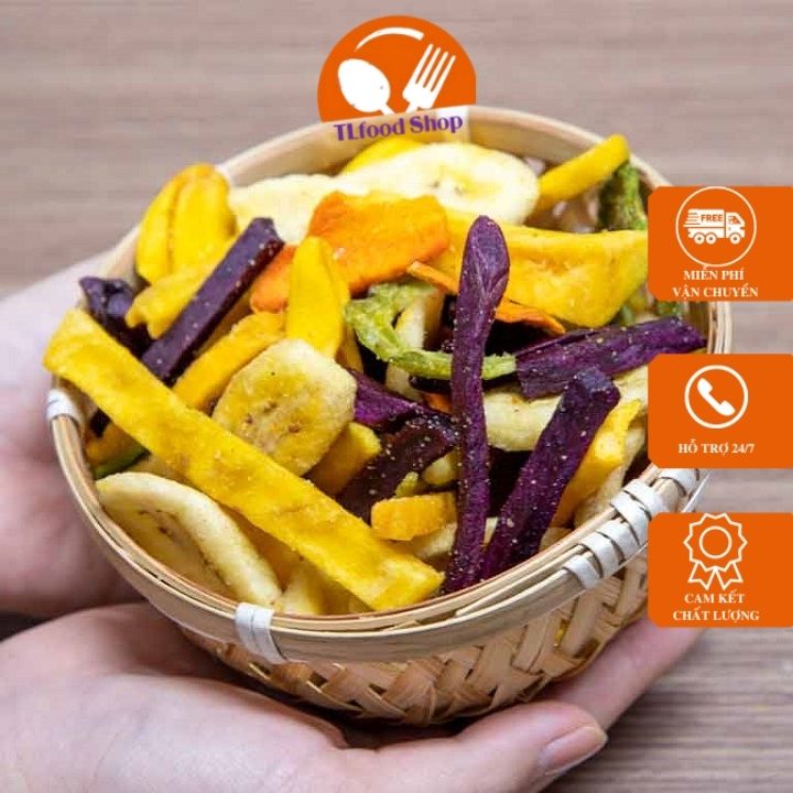 500gr Trái cây Thập Cẩm nguyên sấy giòn